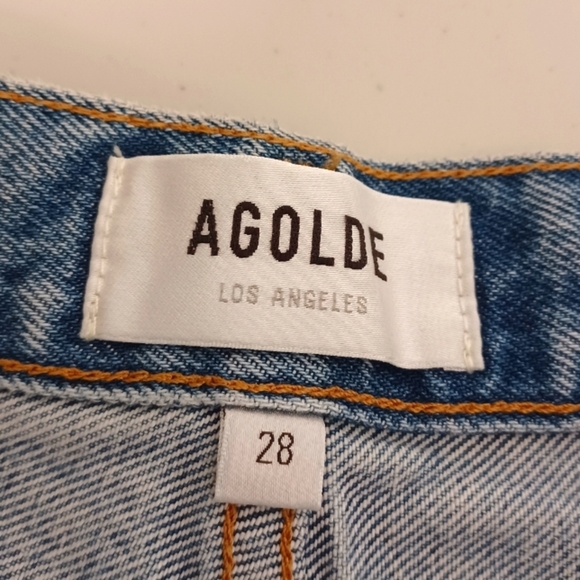 AGOLDE 100% Cotton High-Rise Parker Sz 28 Cut Off Denim Shorts - Picture 10 of 14